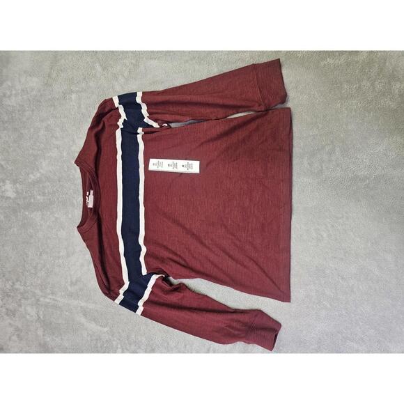 New Cat And Jack Boys Long Sleeve Shirt Red w/Navy & White Stripe Size M/8 - Picture 1 of 2